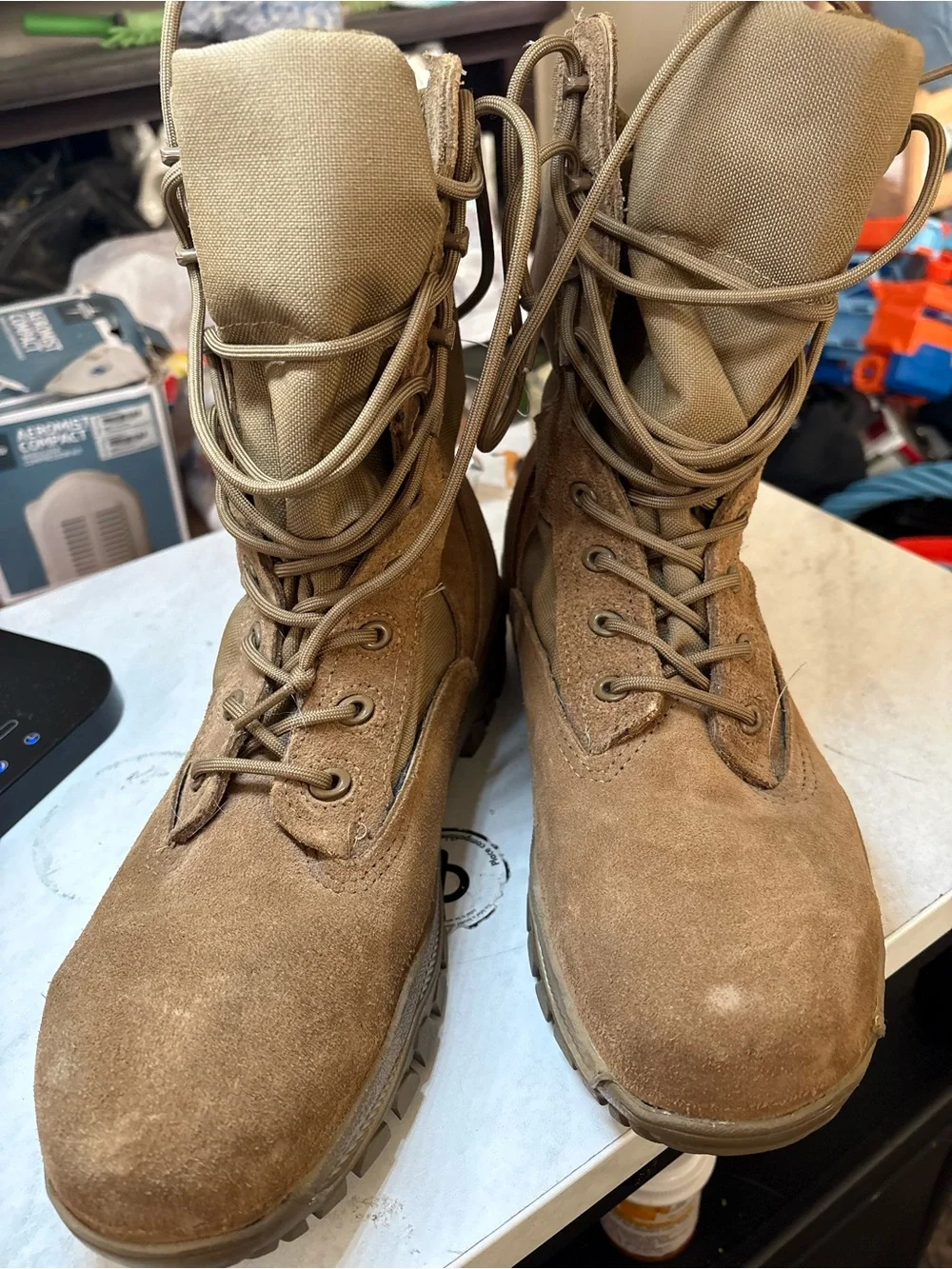 Belleville Tactical Tan Suede Combat Boots